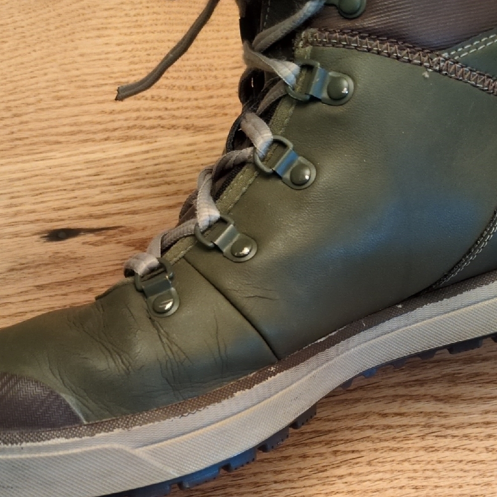 Merrell Dusty Olive Hiking Boots Mens 10.5 Leather Trail Shoes - Picture 9 of 10